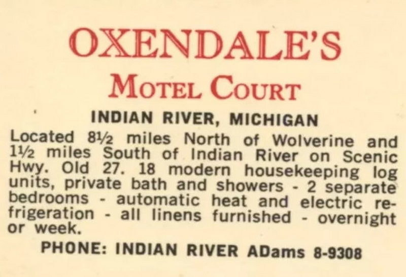 Oxendales Motor Court (Rainbow Park Cabins) - Postcard